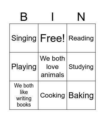 Geet 6C Bingo Card