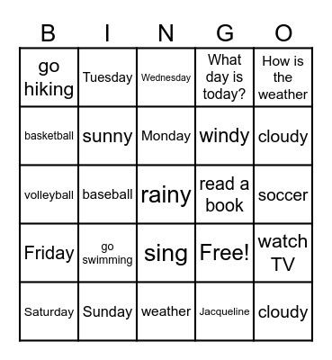 3B 0629 Bingo Card
