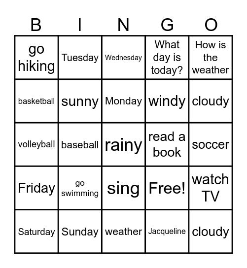3B 0629 Bingo Card
