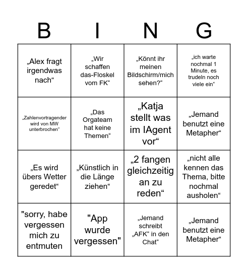 Bingo Card