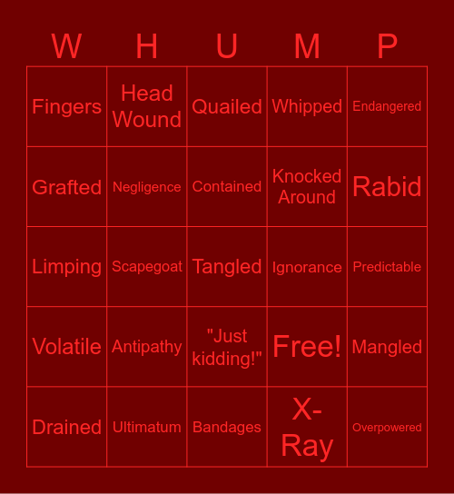 Writing Prompts Bingo Card