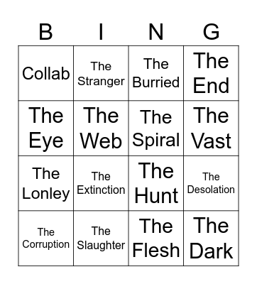 TMA real life reference Bingo Card