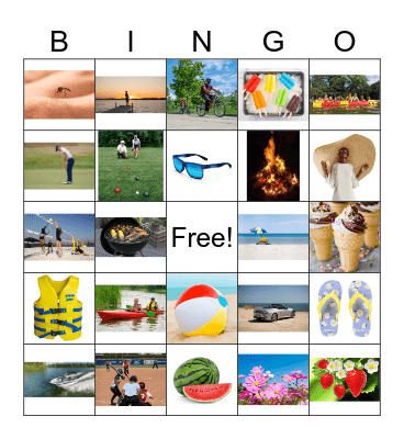 Summer Fun Bingo Card