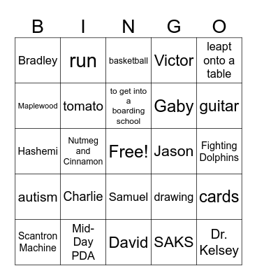 The Great Greene Heist & RULES Bingo Card
