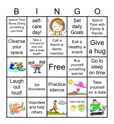 SCCPTA Seminole Outreach Self-care BINGO Card