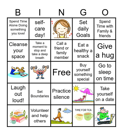 SCCPTA Seminole Outreach Self-care BINGO Card