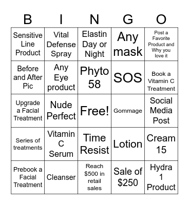 Yonka BINGO Card