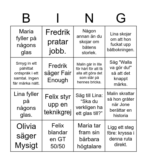 Isabelles Bingobricka Bingo Card