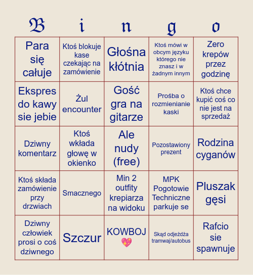 𝔅𝔦𝔫𝔤𝔬 𝔇𝔩𝔞 𝔎𝔯𝔢𝔭𝔦𝔞𝔯𝔷𝔶 Bingo Card