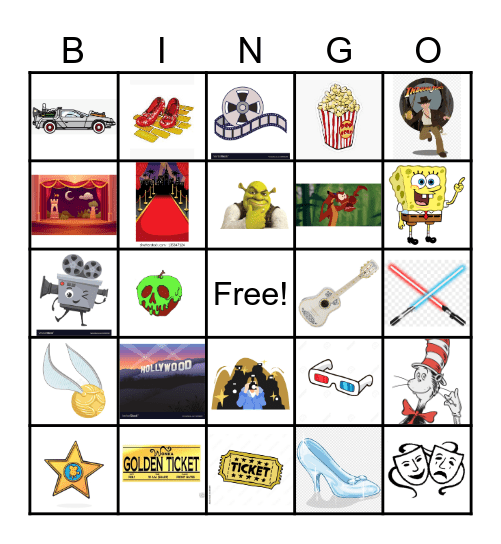 Lights, Camera, ACTION Bingo Card