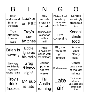 Preload Bingo Card