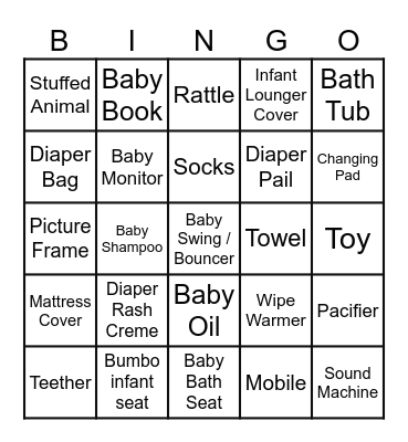 HUNK OF HAMBY BINGO Card