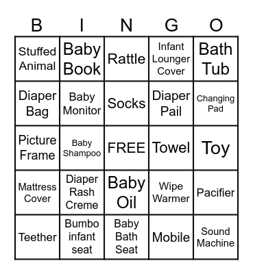 HUNK OF HAMBY BINGO Card