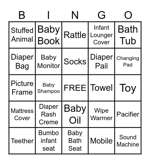 HUNK OF HAMBY BINGO Card