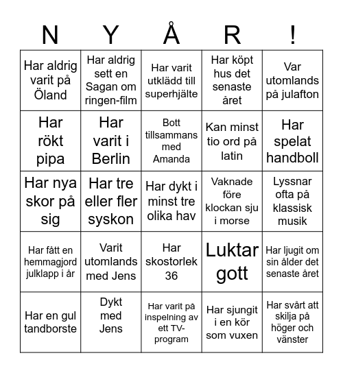 Mingelbingo Card