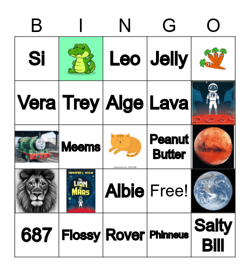 LION OF MARS Bingo Card