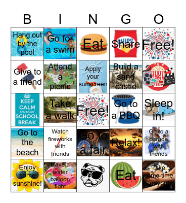 $th of July Holiday Bingo Card