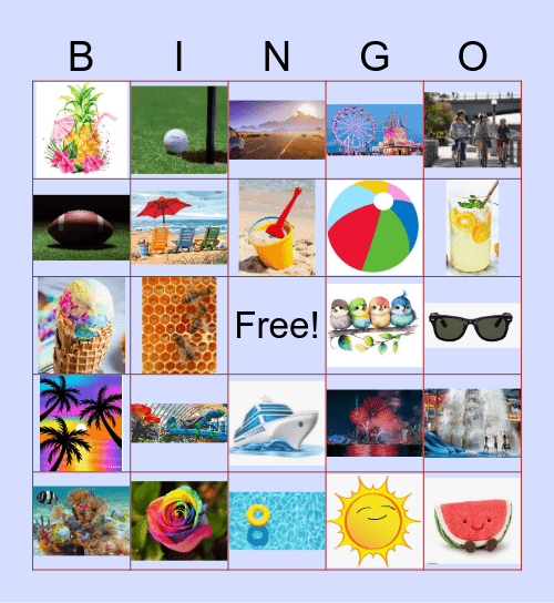Summer/ été Bingo Card
