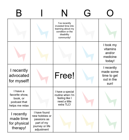 A.C.C.E.S.S. Disability Pride Bingo! Bingo Card