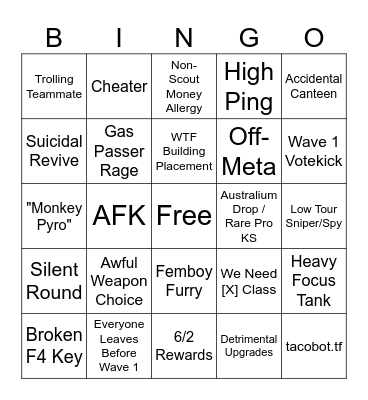 MVM Bingo For Friend Bingo Card