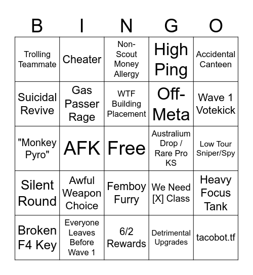 MVM Bingo For Friend Bingo Card