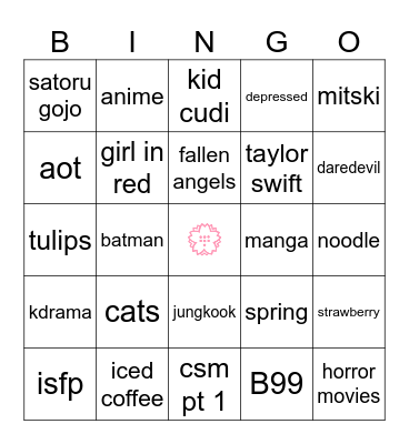 💮 Bingo Card