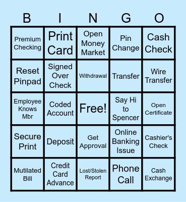 Teller Bingo Card