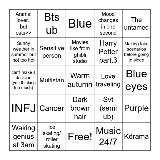 AN!A'S BINGO Card