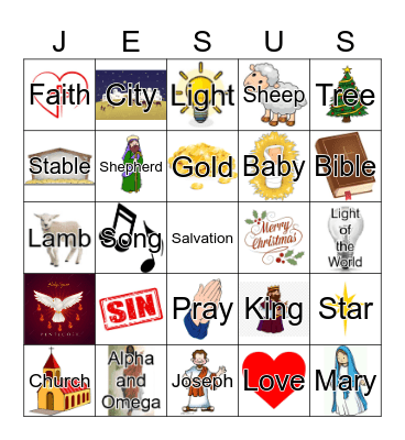 Salvation Bingo Card