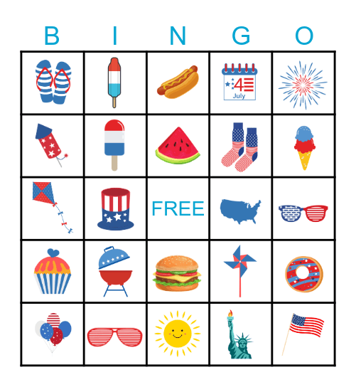 Star Spangled Bingo Card