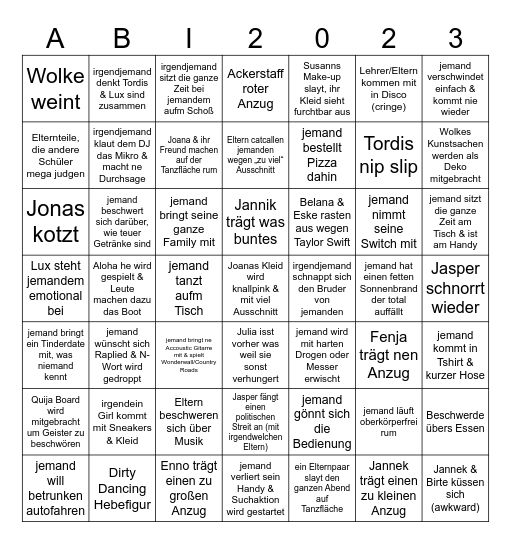 Abiballbingo Card