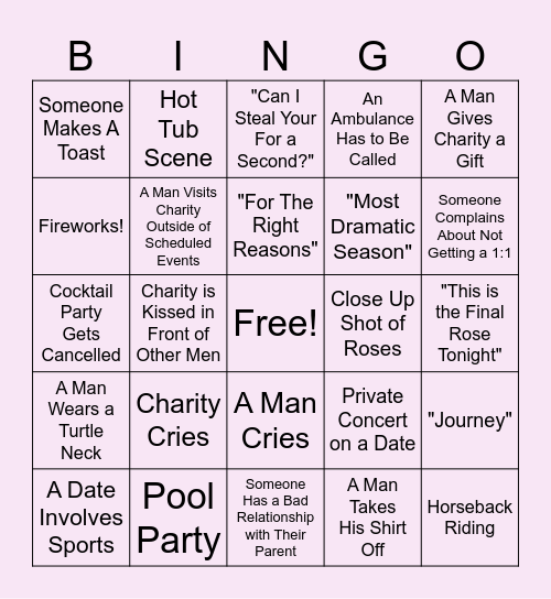 Bach Bingo Card