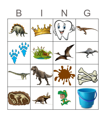 Dinosaur BA 1/2 Bingo Card