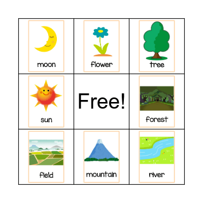Naturee Bingo Card