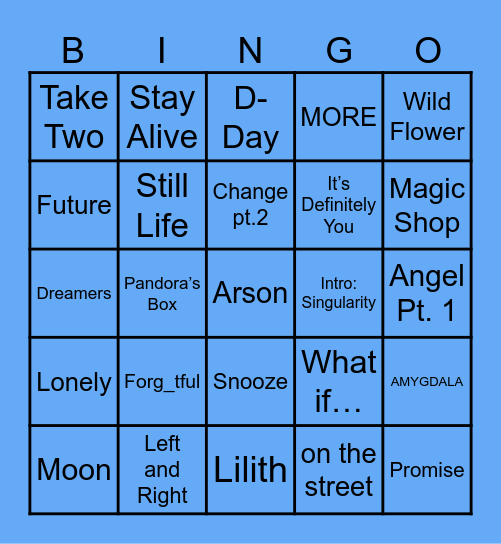 @angeljimin__ Bingo Card