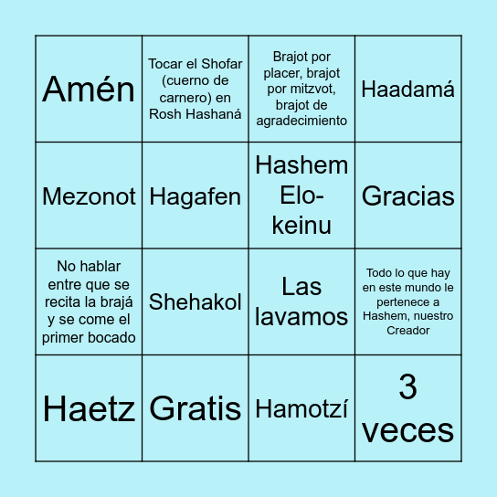 Bingo De JewQ Bingo Card