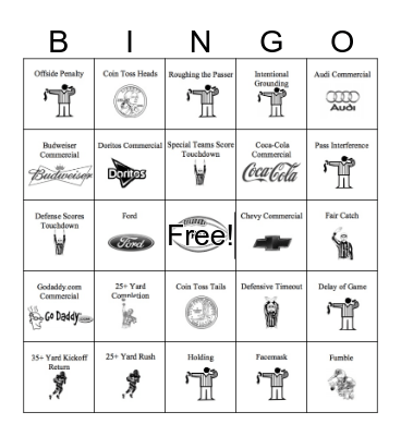 Super Bowl 50 Bingo Card