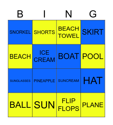 SUMMER BINGO!!! Bingo Card