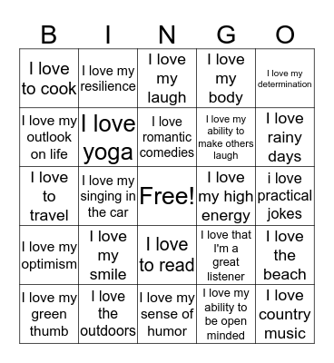 L.O.V.E. Bingo Card