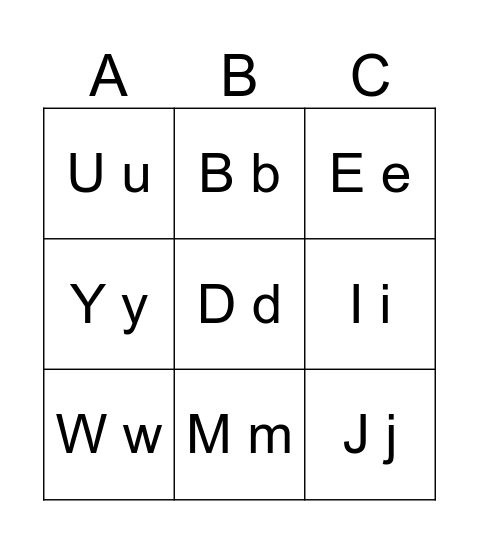 Isaac and Braylin Bingo Card