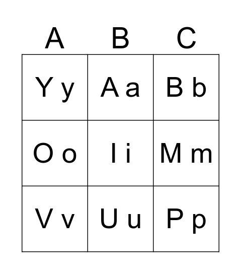 Isaac and Braylin Bingo Card