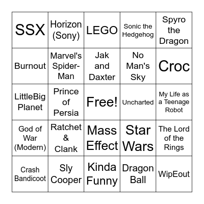 My Interests! Bingo Card