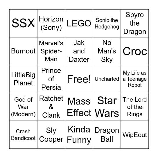 My Interests! Bingo Card