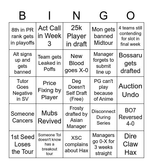 1v1 PL VII Bingo Card