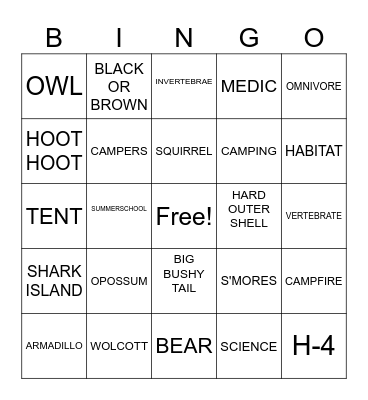 SUMMER SCHOOL 2023 Bingo Card
