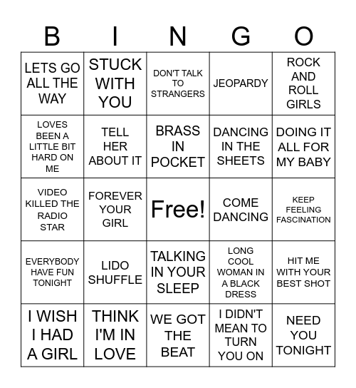 LEGENDS 3 Bingo Card