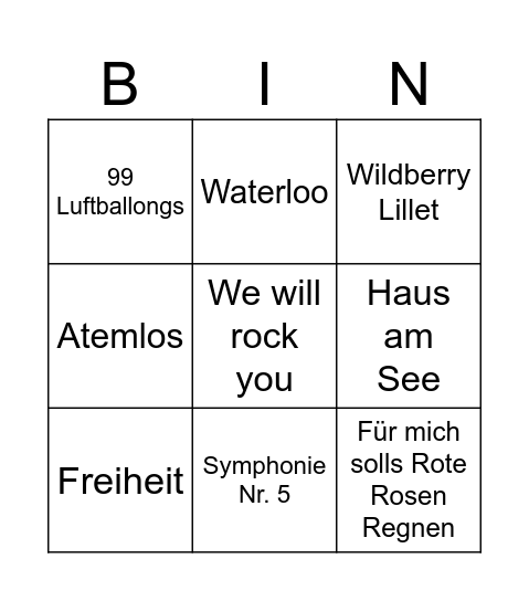 Einsegung 23 Bingo Card