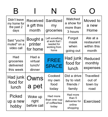 FUN FRIDAY (30 JUNE 2023) Bingo Card
