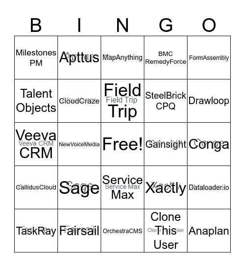 AppExchange Bingo Card