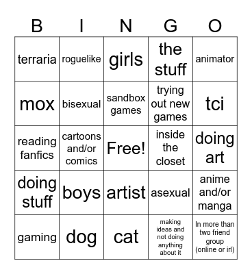 How many interests/traits do you share with Astra Bingo Card